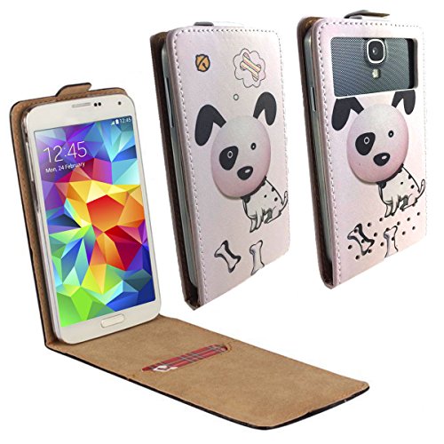 UMI ROME X Smartphone Klappbare Flip Tasche / Schutzhülle mit Kreditkartenfach - Flip Hund dalmatiner Nano L
