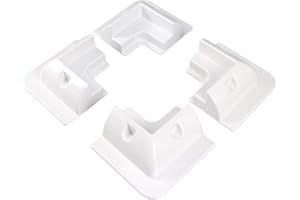 ENJOY SOLAR Enjoysolar® Spoiler do mocowania paneli słonecznych ABS do przyczep kempingowych, kamperów i łodzi (zestaw 4 profili narożnych 160 mm x 160 mm)