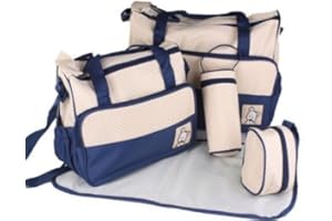 JUST4BABY Wickeltaschen-Set, Dunkelblau, 5-teilig