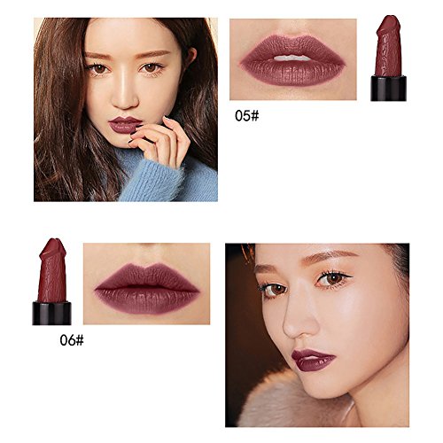 Wishwin Lippenstift Lipgloss Penis Langlebig Feuchtigkeitsspendende Wasserdichte Non-Stick Cup Lippenstift Make-up Kosmetik 7 Farben - 2