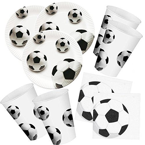 Partyset 40-teilig * Soccer * 10 Teller / 10 Becher / 20 Servietten