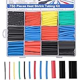 Preciva 750 Pieces Heat Shrink Tubing, Electric Insulation Heat Shrink Wrap Cable Sleeve, Cable Insulated Sleeving Tubes, Shr
