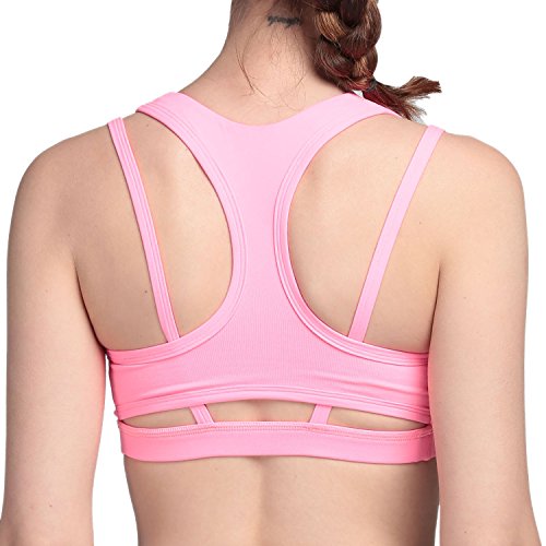 Damen Yoga Sport-BH Gepolstert T-Rücken ohne Bügel