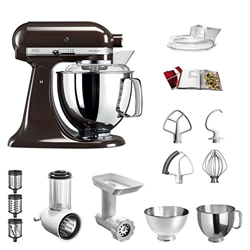 Preisvergleich Produktbild KitchenAid Küchenmaschine Artisan / 5KSM175E / STARTER PAKET inkl. Gemüseschneider, Fleischwolf und Standardzubehör / Dein Einstieg in die KitchenAid-Welt! (Espresso)