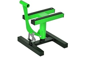 Cruizer - Cavalletto centrale alza moto Verde cross enduro motard per manutenzione, portata massima 200 Kg