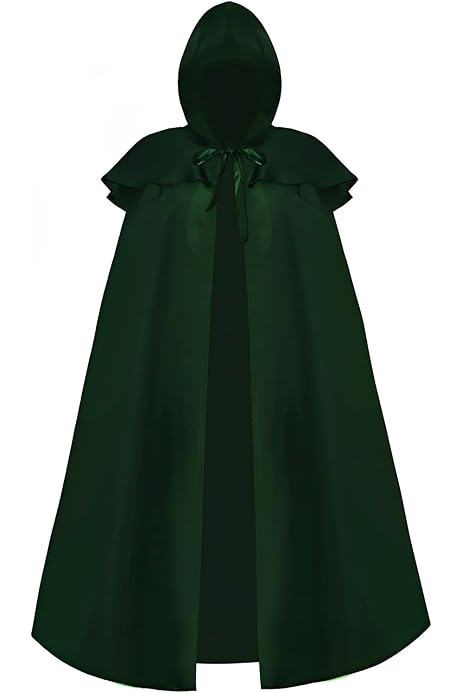 Ibeauti Renaissance-Umhang Aus Leinen – Mit Kapuze, Metallverschluss, 127 Cm Lang, Für Mittelalter-Cosplay & Halloween