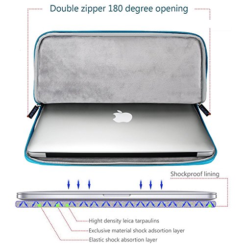 Lacdo 14-15.4 Zoll Wasserdichte Laptop Sleeve H¨¹llen Notebook Tasche f¨¹r Macbook Pro 15″ Retina Desiplay / Protective Ultrabook ASUS, Toshiba, Dell, Lenovo, HP, Chromebook,Blau - 7