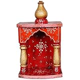 DECAGO Wooden Handmade Puja Temple, Pooja Ghar for Home 30 cm