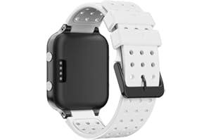 KINOEHOO Ersatzarmband kompatibel mit Garmin Approach S20/Forerunner 220 230 235 630 620 735 Edelstahl Armband Weiche Silikon Uhrenarmbänder.