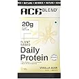Ace Blend Daily 20G Plant Protein (4 Servings)| Pea & Brown Rice Isolate | 3 Vital Greens 4 Antioxidants 3 Probiotics | Boosts Strength, Recovery & Fat Loss | No Added Sugar | Unisex | Vanilla Flavour
