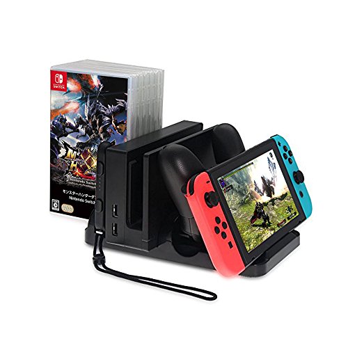 Preisvergleich Produktbild Wal front Multifunktions-Halterung Multifunktionale vertikale Ladestation für Nintendo Switch, mit Lade Schutz Automatik