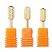 MAKARTT 3pcs/set 3/32" Electric Gold Carbide Nail Art Drill Coarse File Medium Bits Manicure