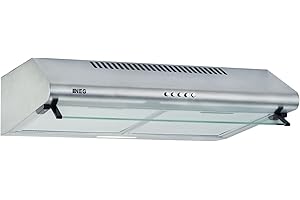 NEG Dunstabzugshaube NEG15-ATRS+ (silber) Edelstahl-Unterbau-Haube mit Doppelmotor (Abluft/Umluft) und LED-Beleuchtung (60cm) Unterschrank- oder Wandanschluss