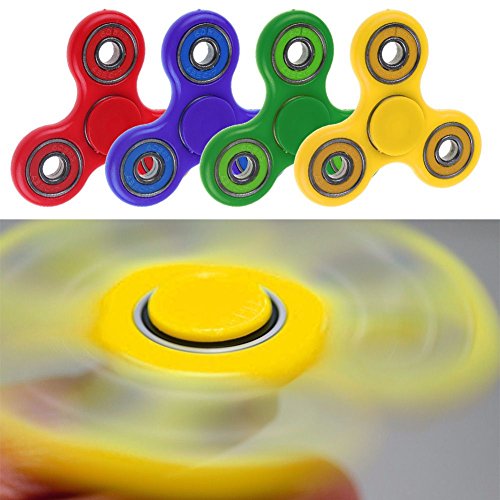 Yolobox Tri Fidget Hand Finger Spinner Toy for Relieving Stress - Colors May Vary