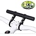 Produktbild Homeet Fahrrad Extender Halterung Taschenlampe Fahrradlenker Halterungen Zubehör Extender Halterung 20CM, für Fahrrad Licht, Tacho, GPS-Geräte, Sport Kamera oder Smartphones Schwarz Aluminiumlegierung