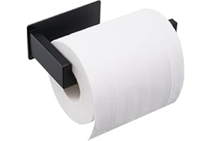 Eowihor Toilettenpapierhalter Ohne Bohren, Selbstklebend Toilettenpapierrollenhalter Edelstahl Klopapierhalter Wc Halter Rollenhalter Klorollenhalter für Küche und Badzimmer, Schwarz