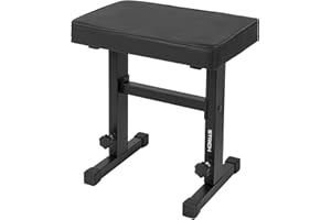 STRICH Piano Bench Adjustable Stool, Music Keyboard Bench Seat, Piano Stool Chair with Padded Cushion for Musicians, Black, SPB-M50 (PU Leather)