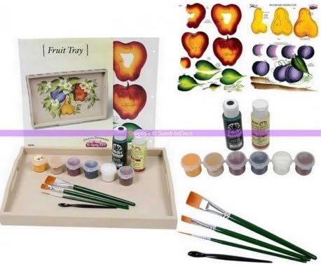 Wooden Tray with Paints, Brushes & Plug Kit OneStroke