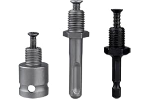 Bestgle 3Pcs 1/2-20UNF Drill Chuck Converter Adapter, SDS-Plus Hex Socket Square Female Connecting Rod for Impact Electric Driver/Wrench/Hammer