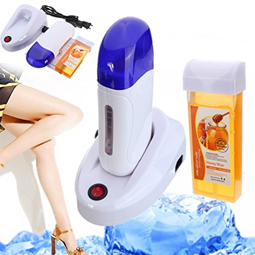 LuckyFine Roll On Refillable Depilatory Wax Heater Waxing Hair Removal Kit Tools Machine