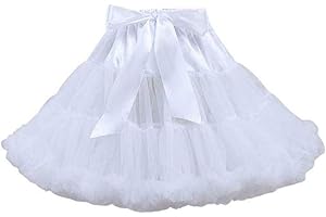 PhilaeEC Women's Tulle Petticoat Tutu Party Multi-Layer Puffy Cosplay Skirt