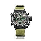 Easy Go Shopping Herrenuhr Multifunktionale Freizeituhr Grüner Nylonriemen Wasserdichte Mechanische Sportuhr