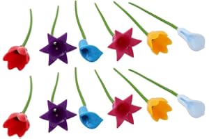 UPKOCH 12 pezzi Segnabicchieri Vino in Silicone Forma di Fiore Marcatore Tazze Segna per Bicchieri Segnaposto Bicchieri Bomboniere Feste