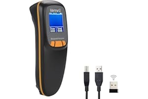 LENVII R777 Lecteur de Code Barre sans Fil et Filaire, 2.4G/Bluetooth/USB Scanner de Codes à Barres 1D/2D/Datamatrix QR Barcode Scanner Douchette (Noir)