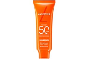 Lancaster Sun Beauty Face Cream SPF50 50ml, Photoaging Control, Broad Spectrum Sun Protection, High Protection With Full Light Technology, Water and Sweat Resistant, Clean Formula