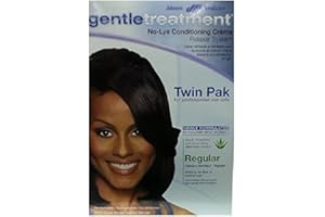 YESMOO Crema alisadora y relajante, tratamiento Gentle Treatment No Lye Conditioning Creme Relaxer Twin Pak Regular.