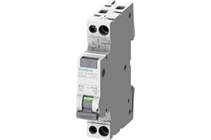 Siemens 5SV13166K16 FI/LS kompaktowy RCBO 1P+N 6 kA typ A 30mA B16 230 V, zabezpieczenie przed prądem różnicowym i przeciążeniem w 1TE (50% oszczędności miejsca)
