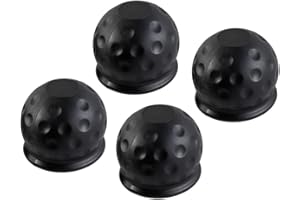 Eacalyc Cubierta de Bola Remolque Negra - Tapa Bola Enganche 50 mm - Protector para Remolque Caravana