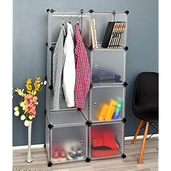 ts-ideen Armoire à vêtements Commode Meuble de rangement Entrée, chambre, salle de bains Blanc