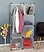 Produktbild ts-ideen Kleiderschrank Kinderschrank Garderobe Flur Dielen Schrank 147 cm Höhe Badschrank in Weiß Transparent