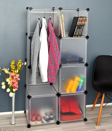 ts-ideen Armoire à vêtements Commode Meuble de rangement Entrée, chambre, salle de bains Blanc