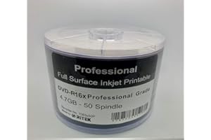 50 x Ritek Professional White Inkjet Printable DVD - R
