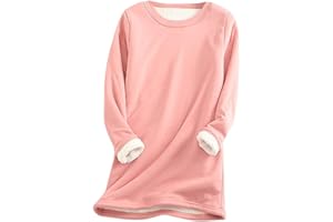 AMhomely Christmas Sweatshirt for Women - Ladies Thick Fleece Sweatshirt Casual Pullover Christmas Velvet Warm Underwear Tops for Work Officce Sale Clearance UK Size S-5XL