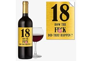 Close to the Bone #1050 18th Birthday Rude, Funny Birthday Gift Wine Bottle Label