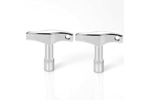 NQEUEPN 2pcs Clé de Batterie, Clé de Serrage Batterie Musique Foret de Clé d'Accordage de Batterie Accordeur de Clé de Batterie pour Batterie Acoustique et Électronique (Quadrilatère, Hexagone)