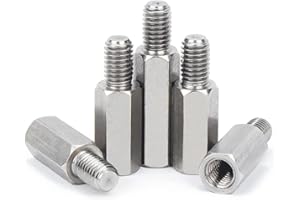 BOUACOUA Macho Hembra Hexagonal Espaciador Separador Tornillo Tuerca Roscada Pilar PCB Placa Base Separadores M6x35+8mm (2 pcs)