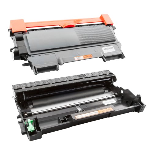 Set Trommel & Toner XXL PlatinumSerie Schwarz kompatibel für Brother DR-2200 & TN-2010 3.000 Seiten je Toner 12.000 Seiten je Trommel - 2