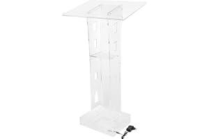 Frederimo Akrylpodium, 60 cm x 40 cm transparent kyrka preferens talarpult skola podium för kyrkans företagskonferens, bröllop, skola, klar