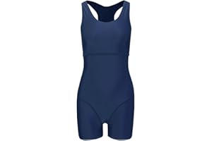 Slazenger Womens Boyleg Swimsuit - Navy / Charcoal - 16