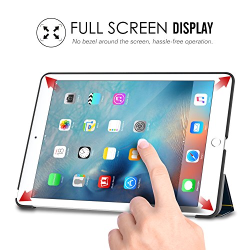 MoKo Hülle für iPad Pro 9.7 – Ultra Lightweight Slim PU Leder Tasche Schutzhülle Schale Smart Shell Case mit Auto Schlaf / Wach Funktion und Standfunktion für Apple iPad Pro 9.7 Zoll Tablet, Nachlicht - 3