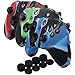 Produktbild YoRHa Silikon Hülle Abdeckungs Haut Kasten für Microsoft Xbox One X & Xbox One S controller x 3 (Camouflage rot&Camouflage blau&Camouflage grün) Mit PRO aufsätze thumb grips x 8