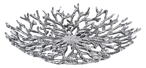 Amaris Elements | 'Nero' Große Schale, Aluminium in silber - als moderne Obstschale