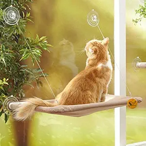 Sage Square Jumbo Size Cat Hanging Hammock Mounted Basking Bed Resting Sunny Seat for Cat / Kitten / Puppy