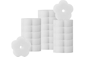 Jetisva 18pcs Hot Tub Foam Remover White Cleaning Flower Sponge Scum Ball Sponges Filter Spa Oil Absorbing Sponge Accessories for Swimming Pool Kitchen Bathroom Home