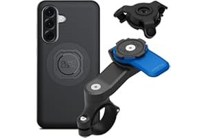 Quad Lock Support Téléphone pour Guidon de Moto avec Amortisseur de Vibrations et Coque MAG pour Galaxy A56