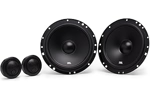 JBL Stage1 601C 2-Wege KFZ Soundsystem von Harman Kardon - 200 Watt Komponenten Auto Lautsprecher Boxen Set mit 16 - 17 cm Einbau Autolautsprecher und Hochtöner, Black